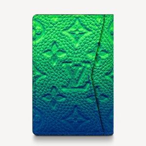 Virgil Abloh Blue and Green Monogram Illusion Leather Pocket organizer 2022